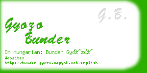 gyozo bunder business card